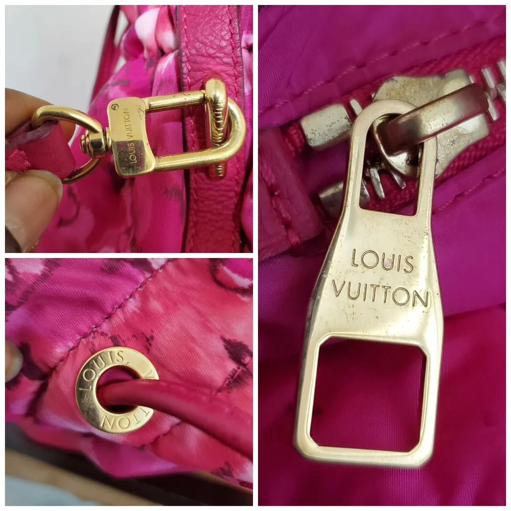LOUIS VUITTON Limited Edition Indian Rose Monogram Ikat Floral Nylon Noe…